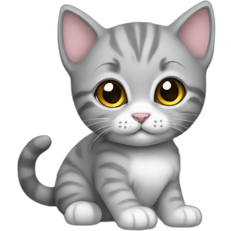 Chaton gris emoji