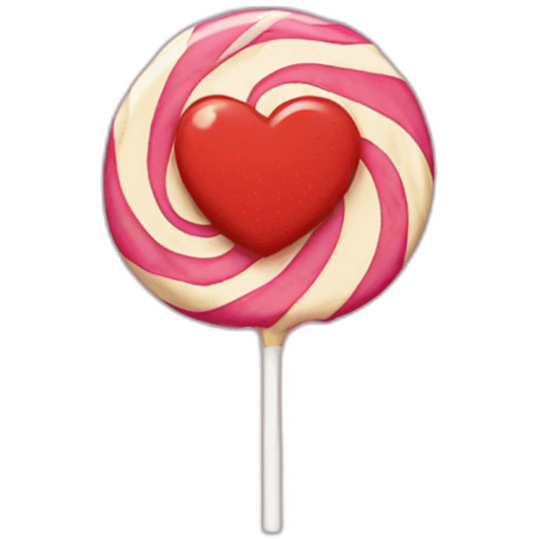 lollipop heart shape emoji