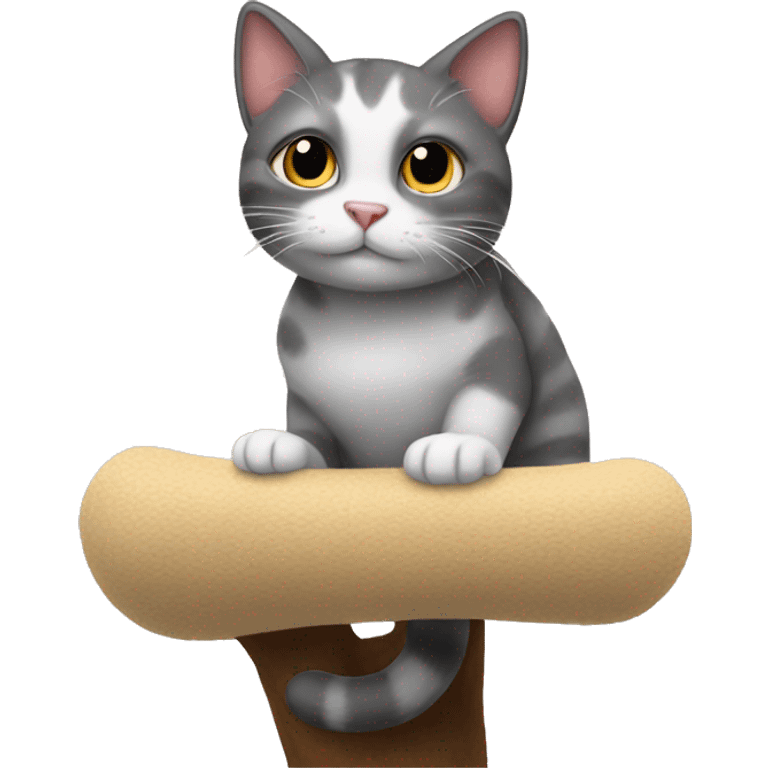 cat on cattree emoji