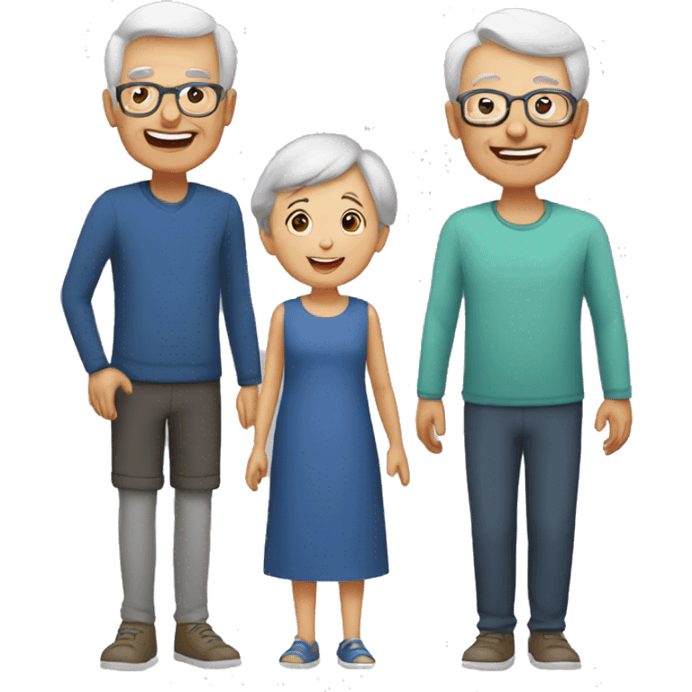 grandparents with grandchildren emoji