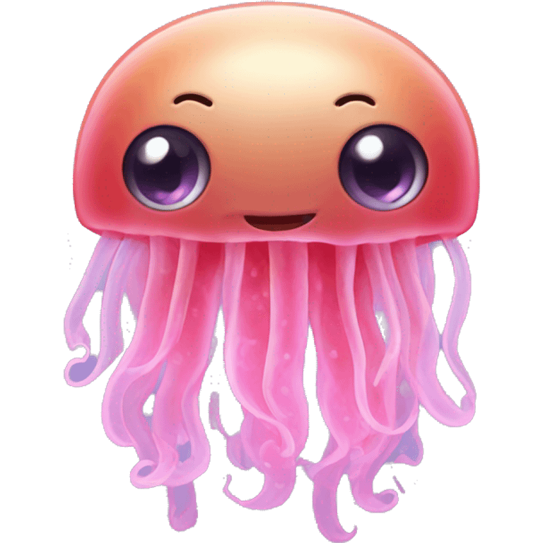 a jellyfish with :3 face emoji