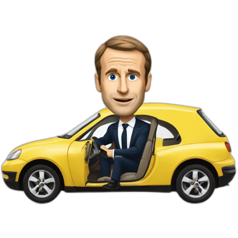 macron en voiture emoji