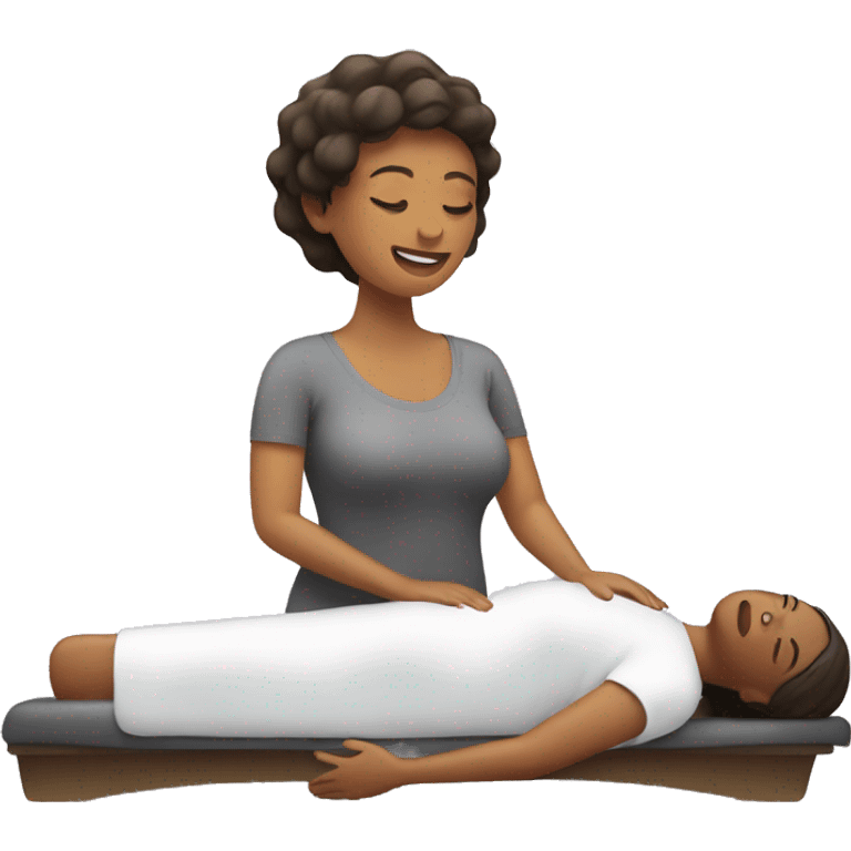 Lady getting a massage emoji