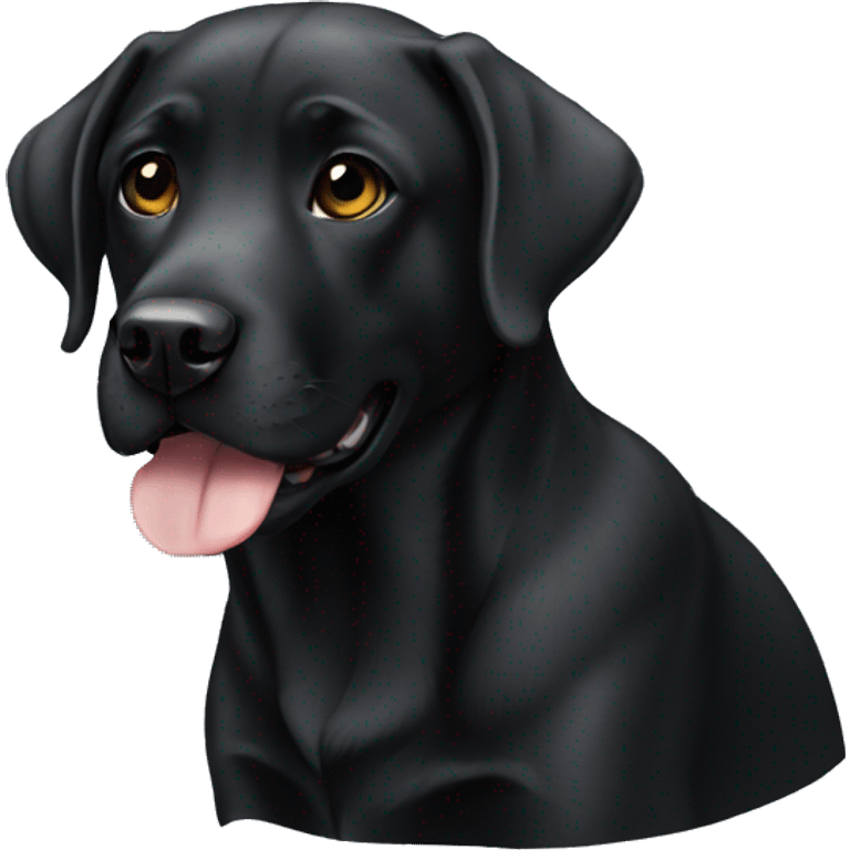 Dog Labrador black emoji