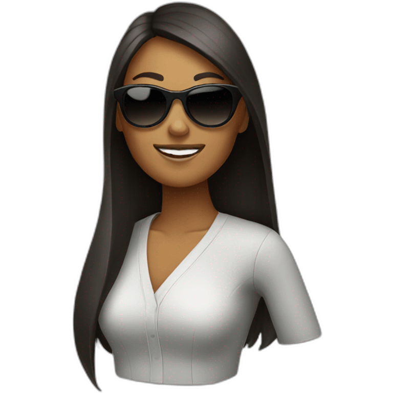 woman with sunglasses emoji