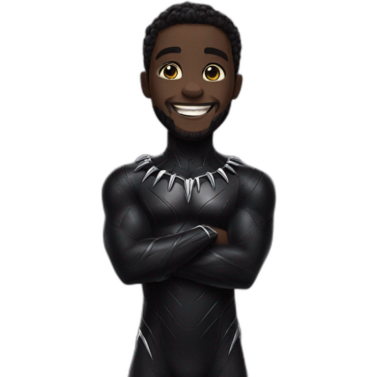 black panther happy emoji