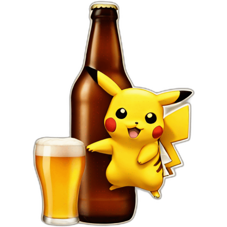 pikachu beer emoji