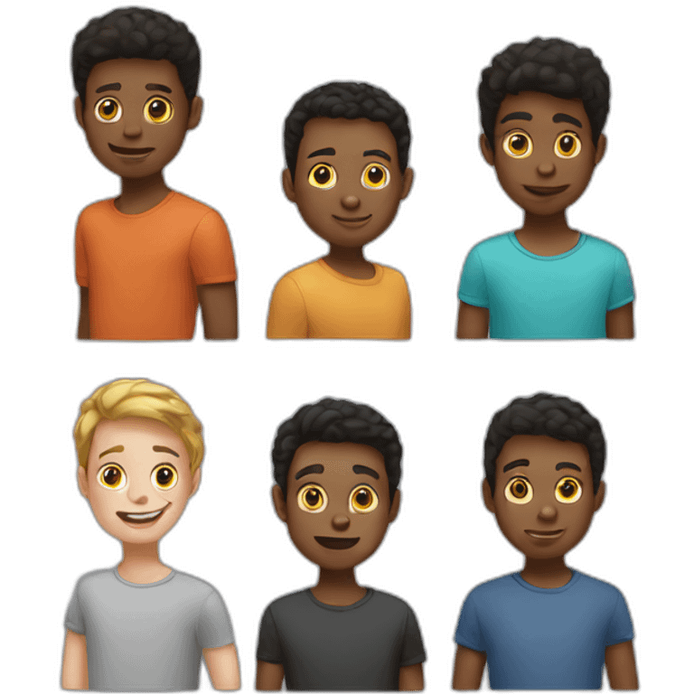 My son's friends. emoji