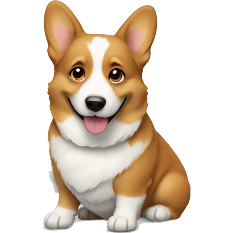 Corgi working  emoji