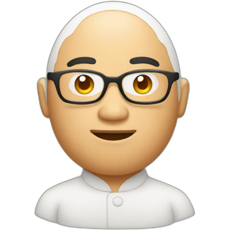 Egg shaped asian man emoji