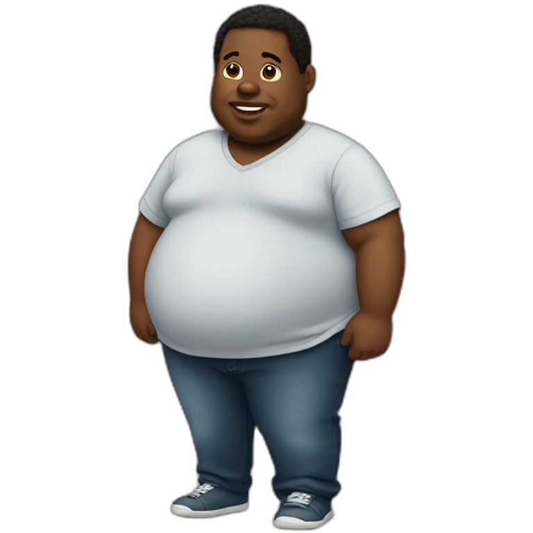 fat pregnant black man emoji