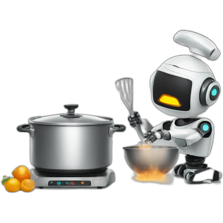 Robot cooking emoji