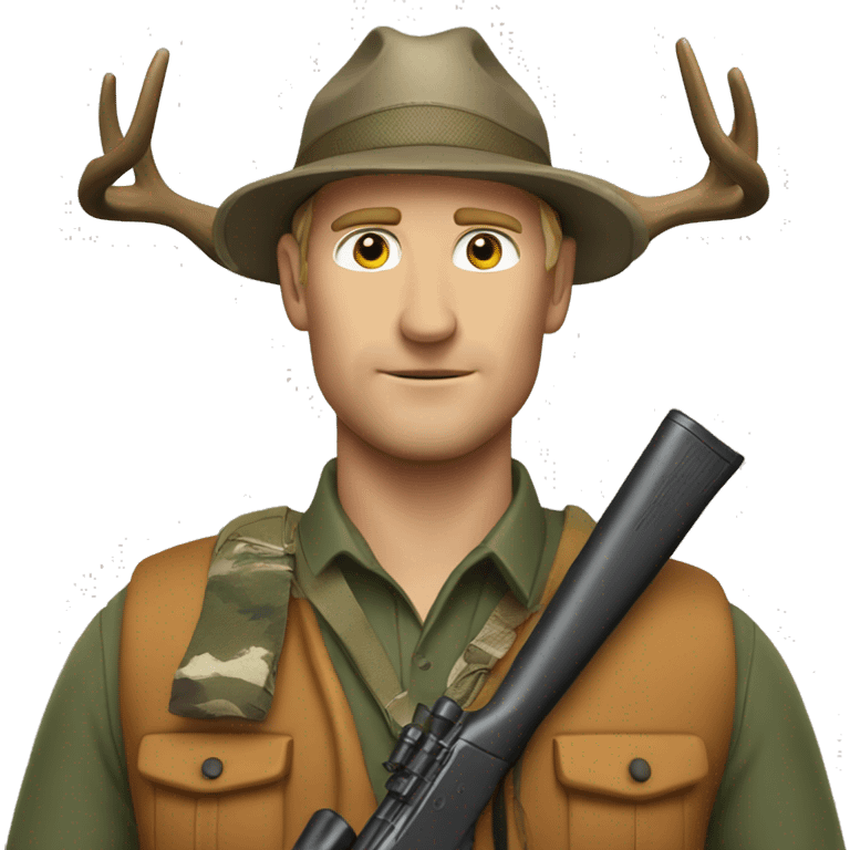 White man deer hunter  emoji