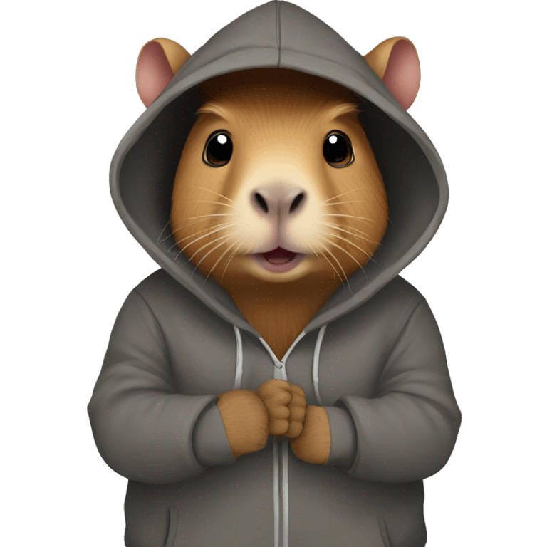 Capybara with hoodie emoji