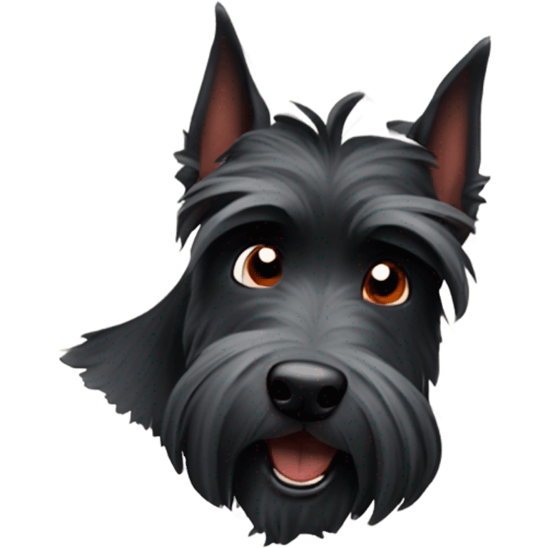 Crazy Scottish terrier emoji