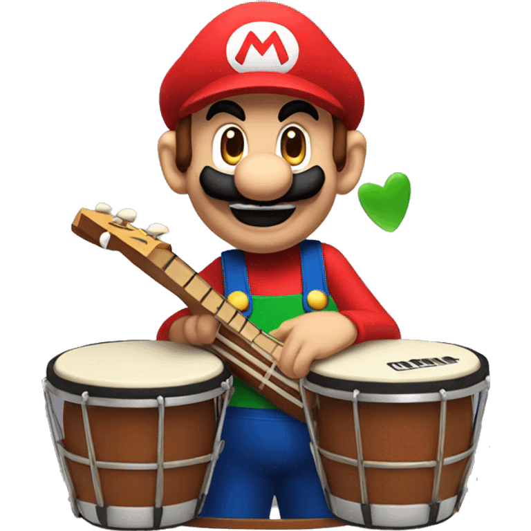 mario playing bongos emoji