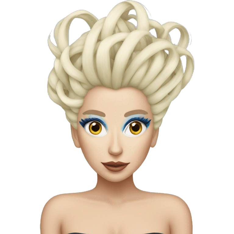 Lady Gaga on a blue hedgehog  emoji