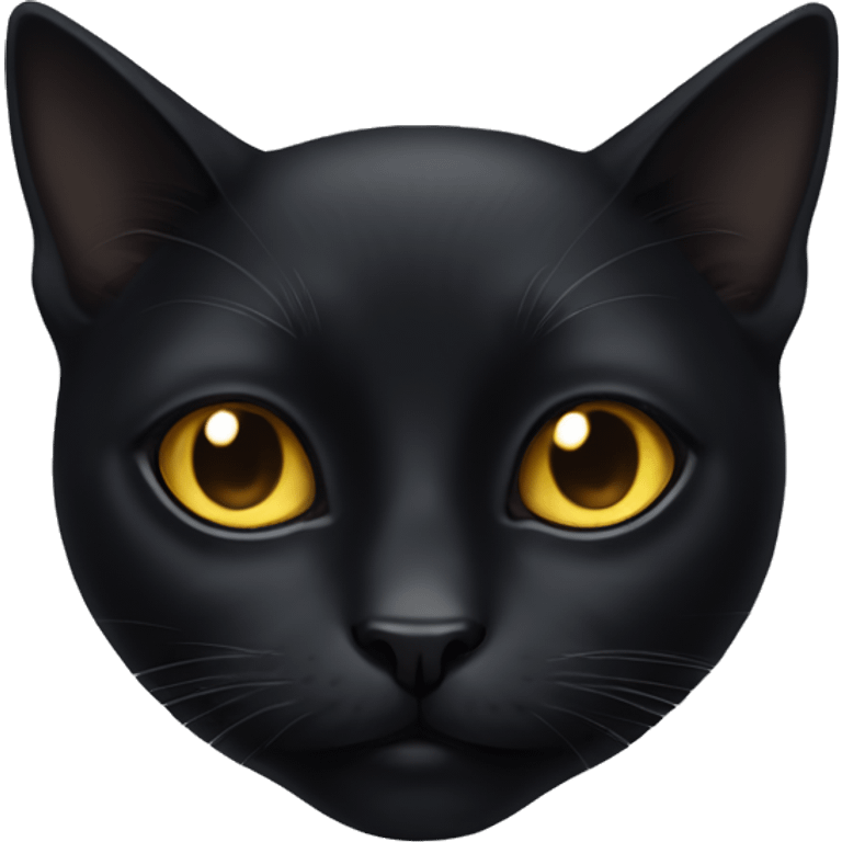 Black cat with a gold eye  emoji