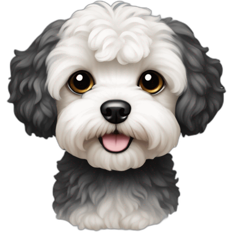 Maltipoo dog black colour  emoji