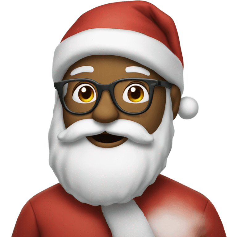 Santa with glasses meme emoji