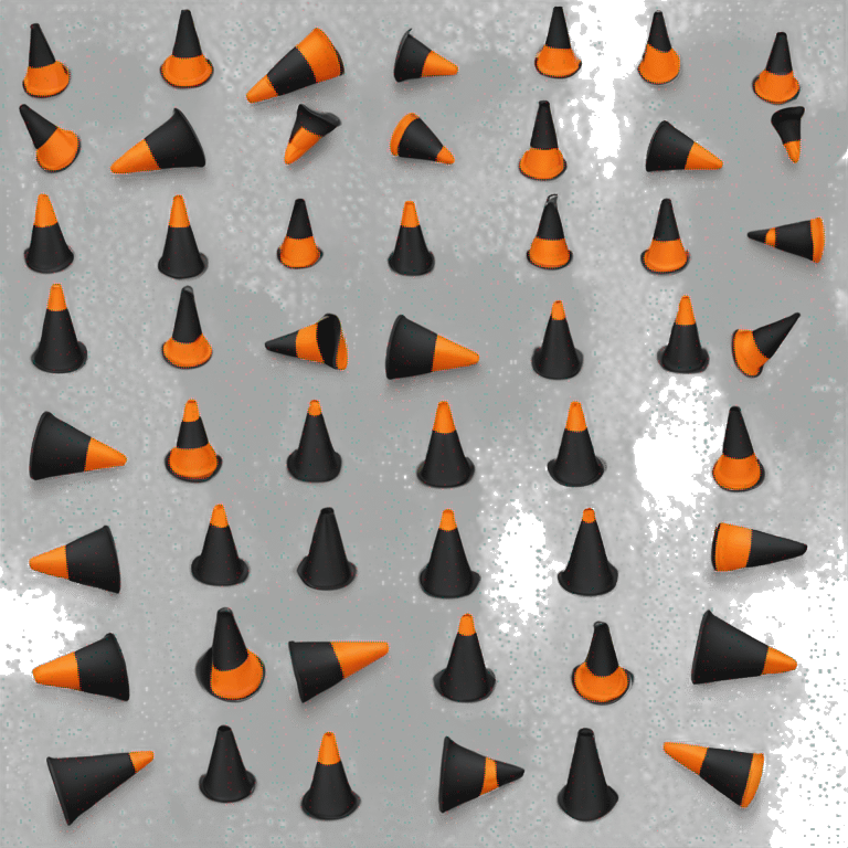 black traffic cone emoji