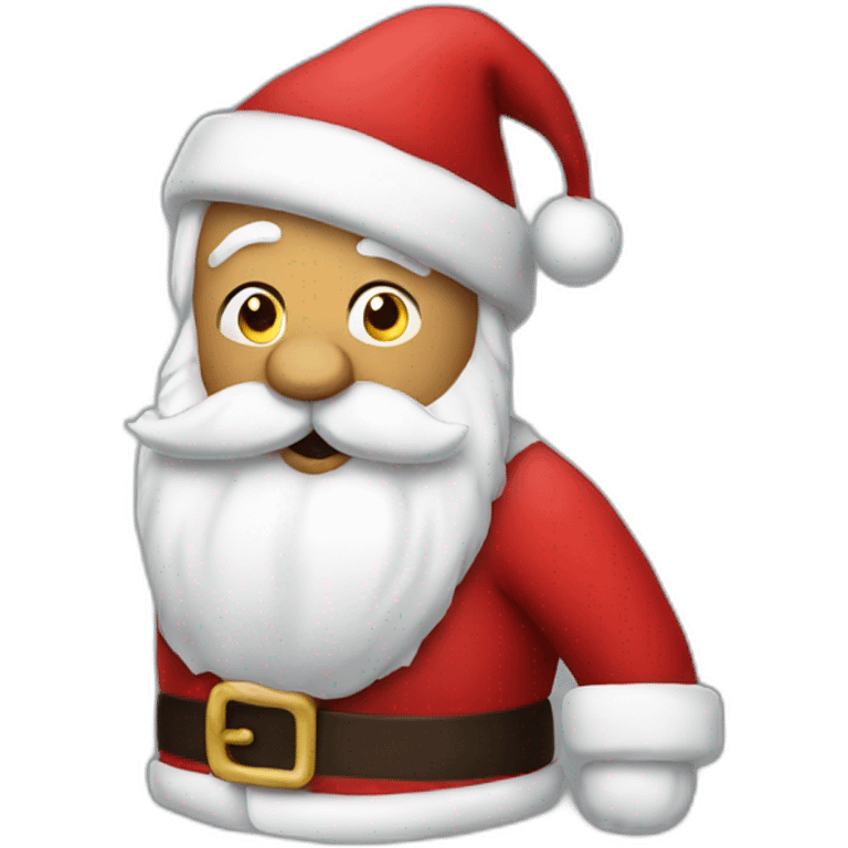 Alcoholic skinny santa emoji