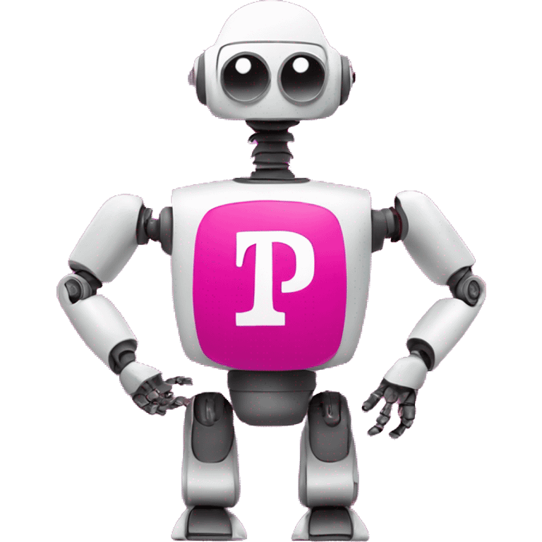 robot holding logo T-mobile emoji