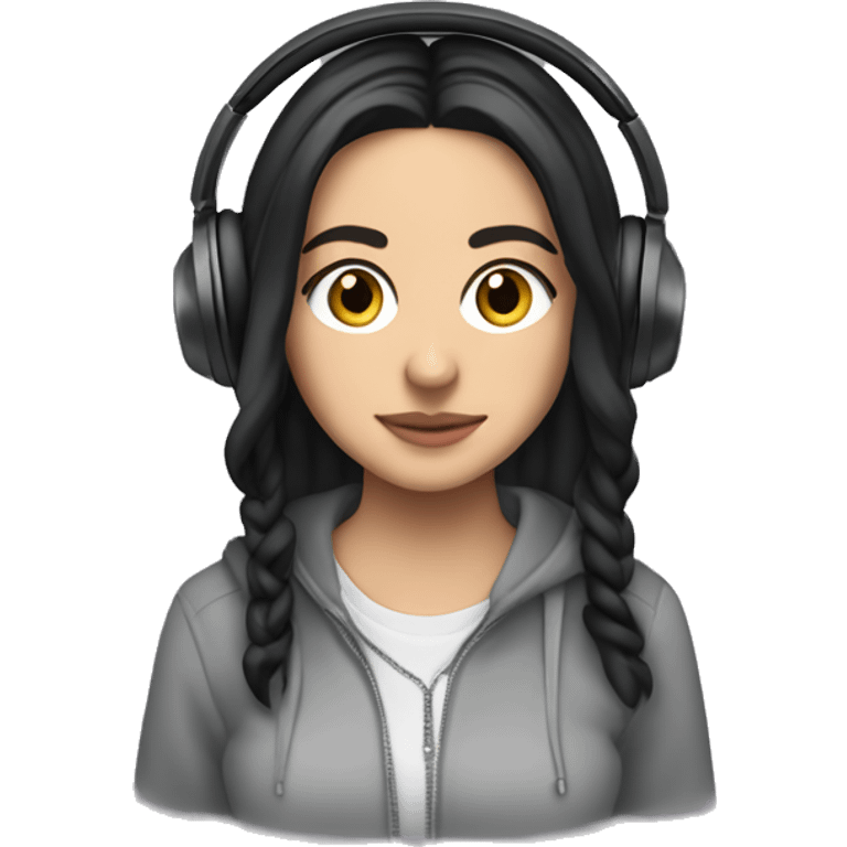 Charli damelio wearing headphones  emoji