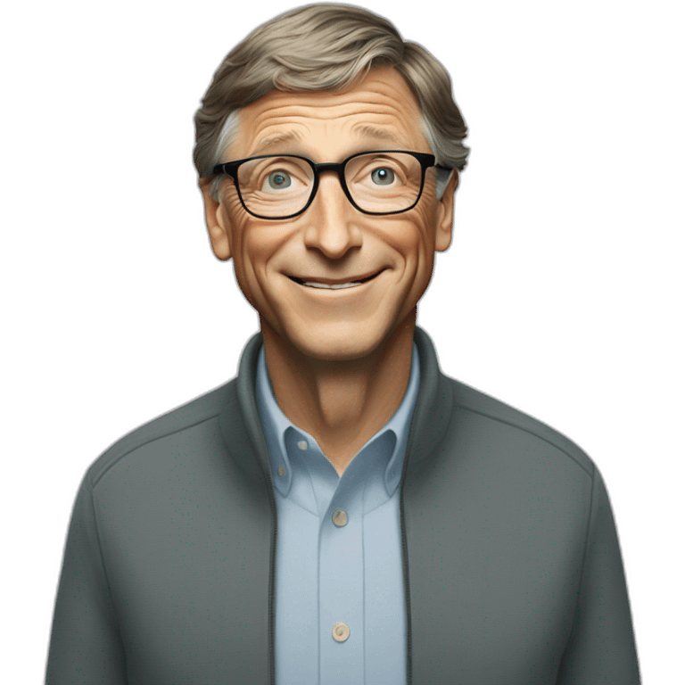 bill gates receiving a gift but without the gift emoji