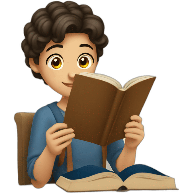 Armenian teenager reading book emoji