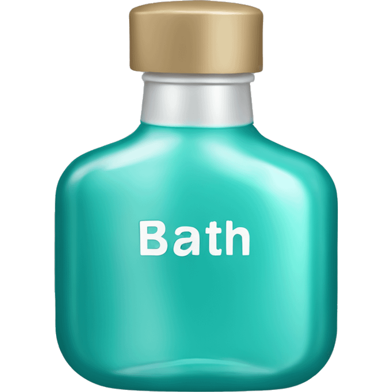 Realistic teal bottle of Bath And Body Works Body Wash emoji