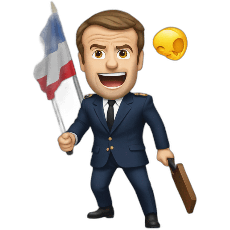 Emmanuel Macron destructing France emoji