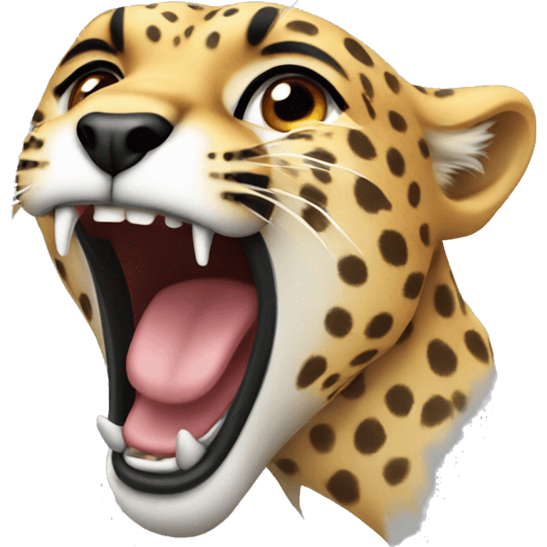 Cheetah roaring emoji