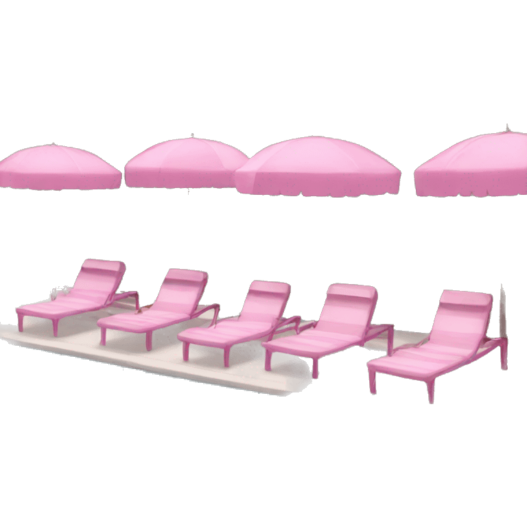 Pool with pink chairs emoji