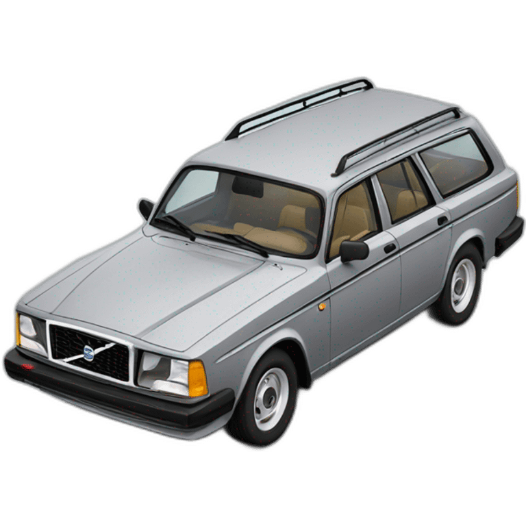 grey volvo 240 estate emoji