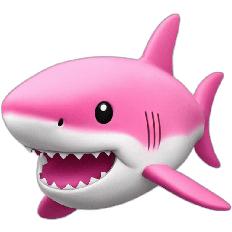 plush toys pink shark emoji