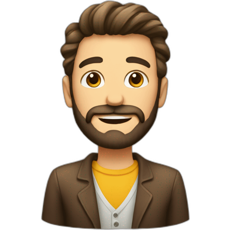 hombre con barba feliz cumpleañero emoji