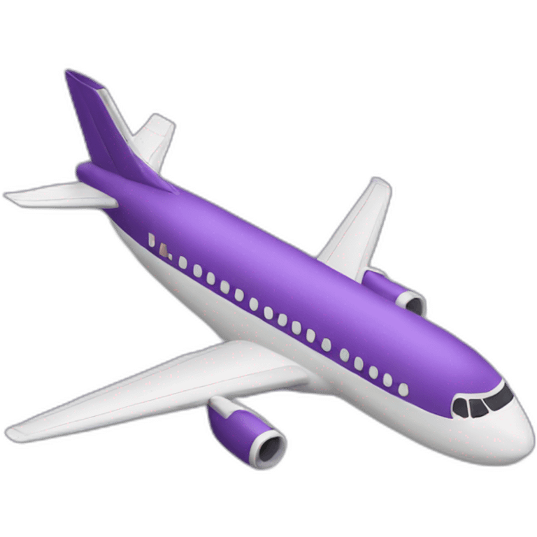 purple airplane emoji