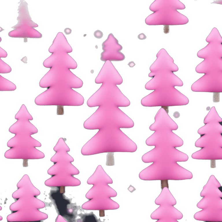 pink cute Christmas tree emoji