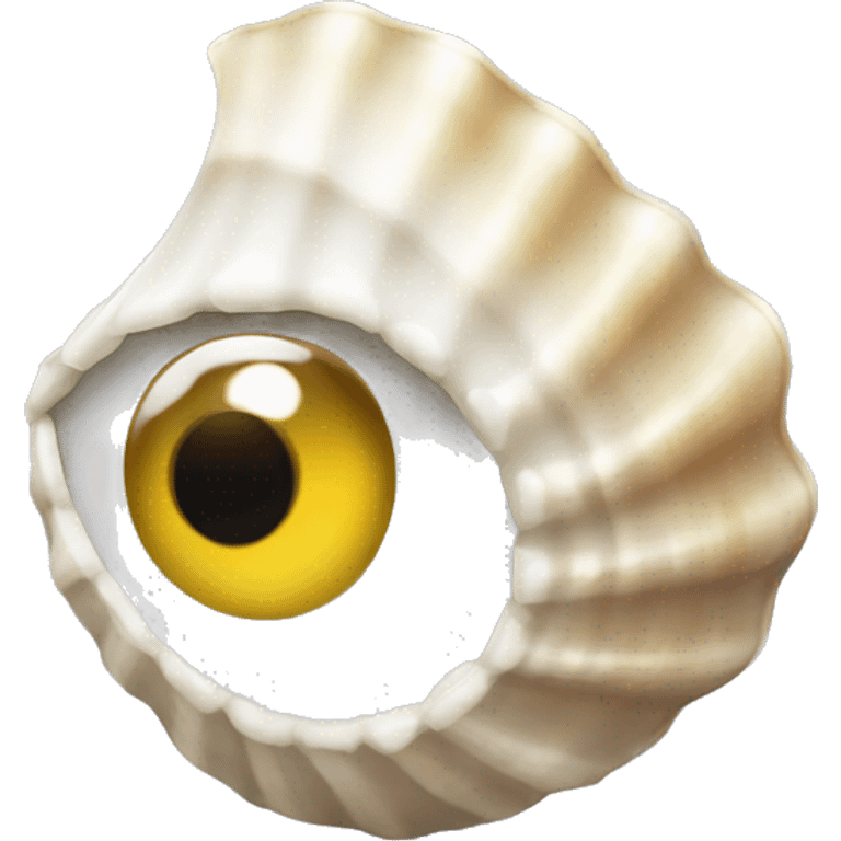 Seashell white eyes emoji