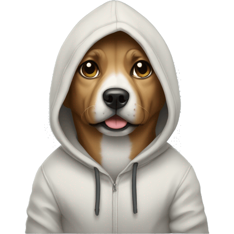 Dog wearing a hoodie  emoji