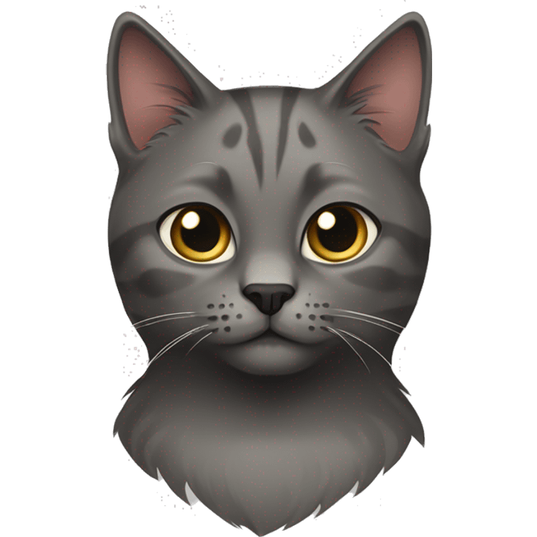 Dark gray scotish cat and color point cat emoji