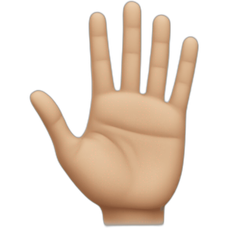 A hand showing three fingers emoji