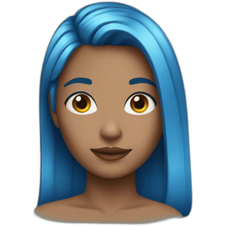 girl blue hair emoji