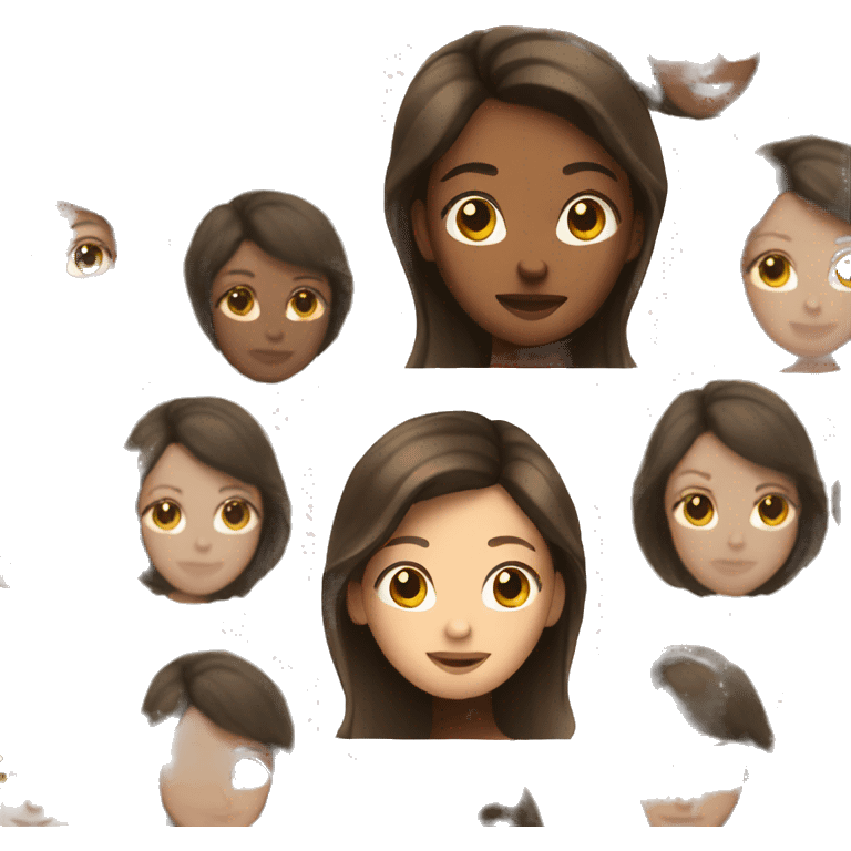 girl with brunette hair emoji