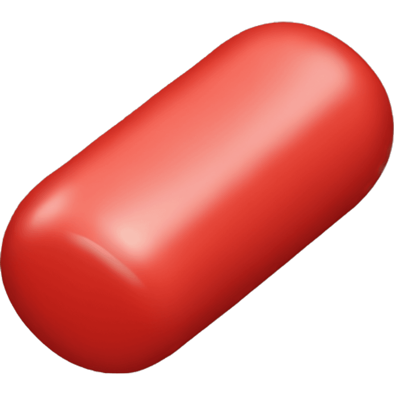 Plain red pill capsule emoji