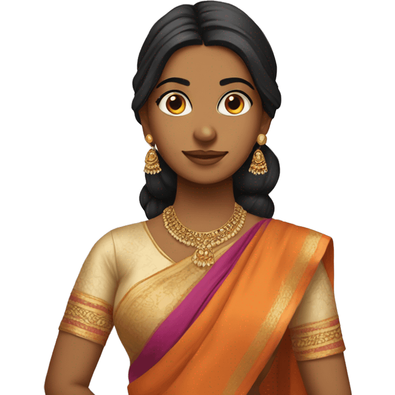 A desi indian girl in saree emoji