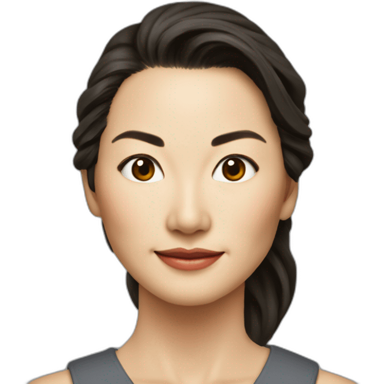 Front view of young-michelle-yeoh emoji