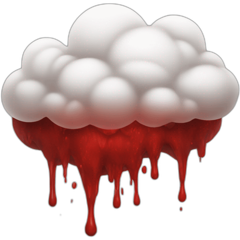 Bloody cloud emoji