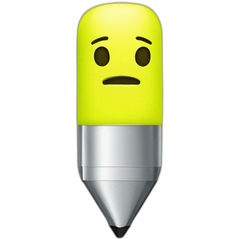 blunt short yellow highlighter pen emoji